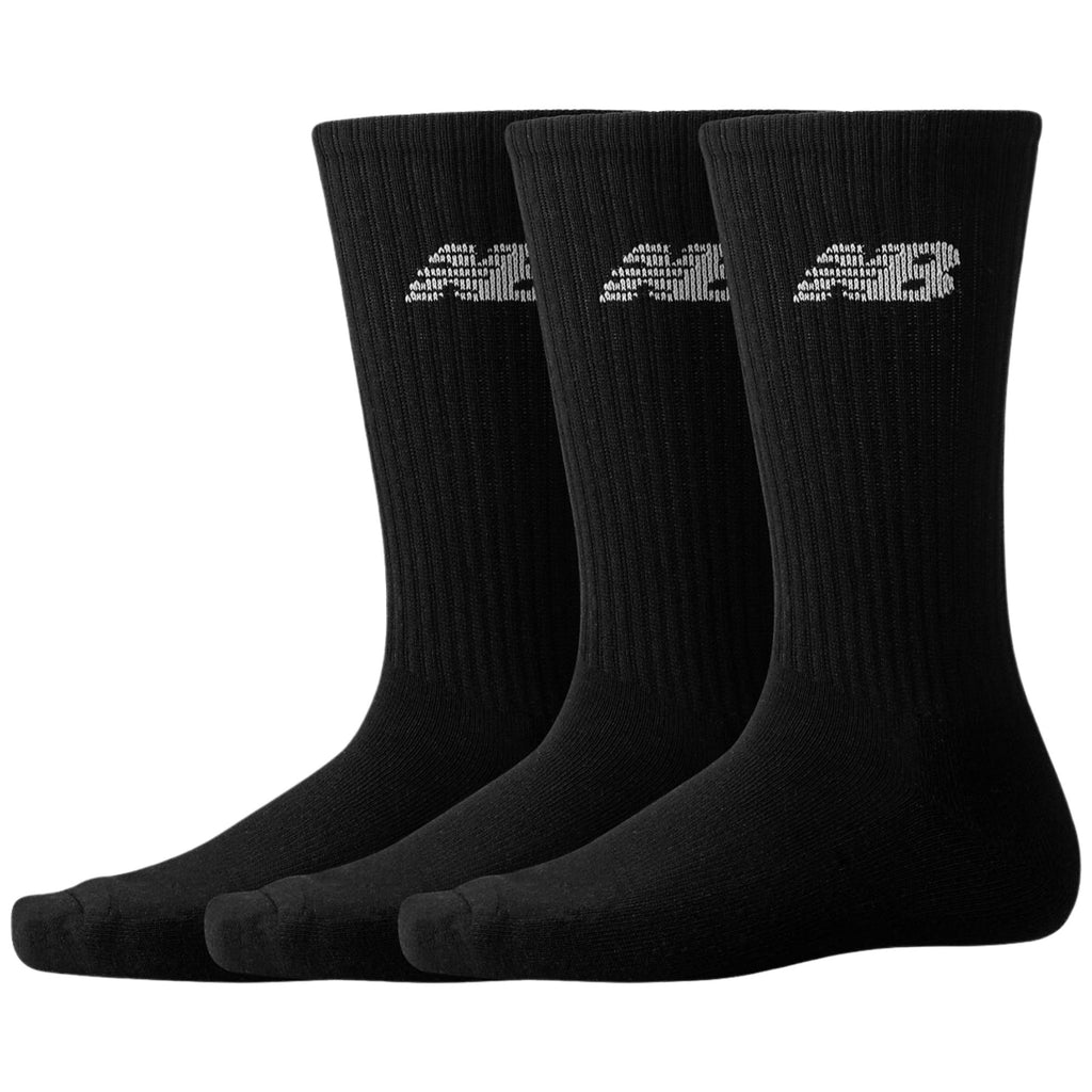 New Balance 3 Pack Everyday Crew Socks - Black