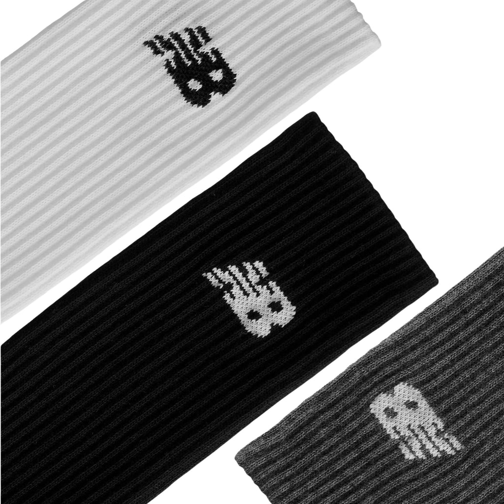 New Balance 3 Pack Everyday Crew Socks - Grey, White and Black
