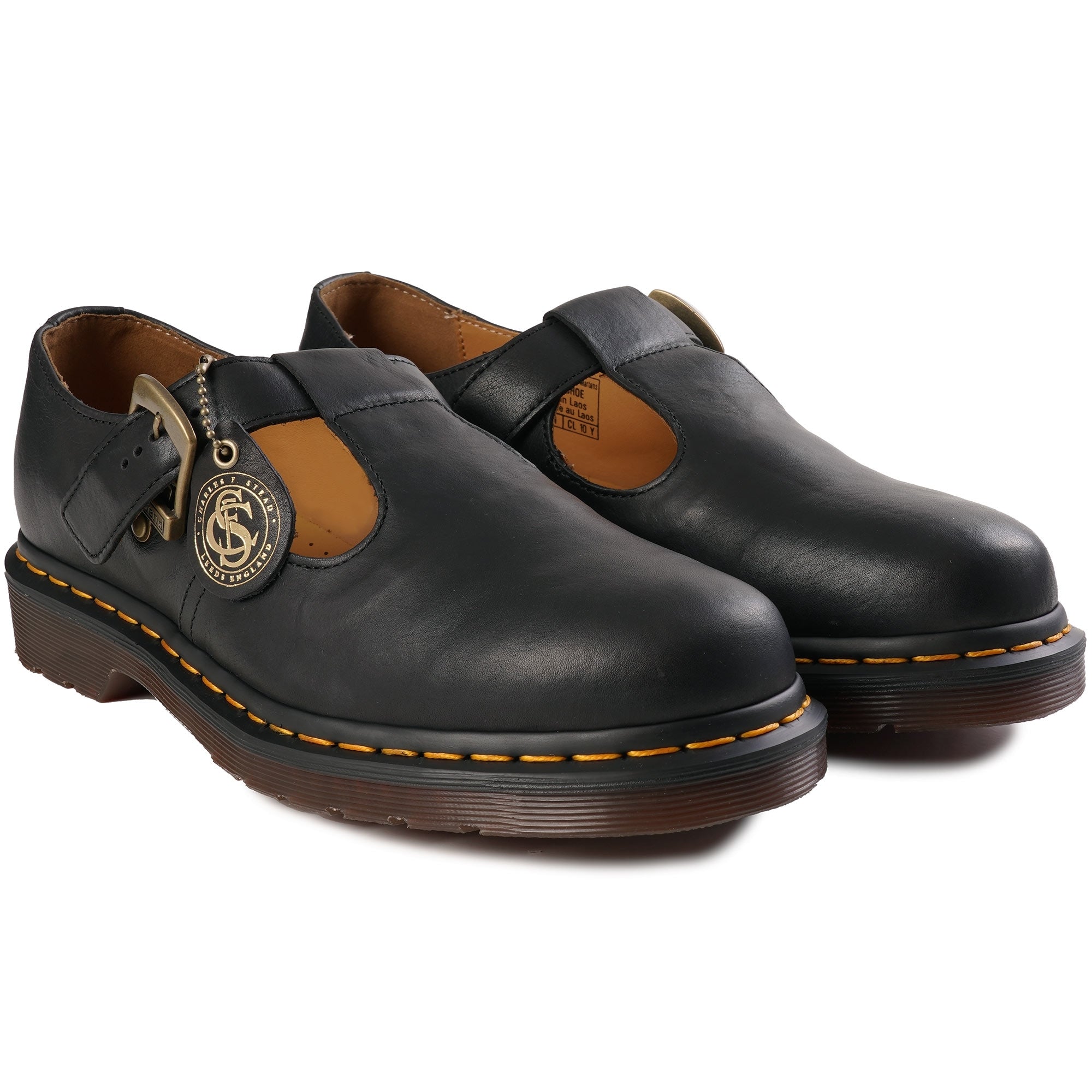 Dr. Martens Womens T-Bar Shoes - Black