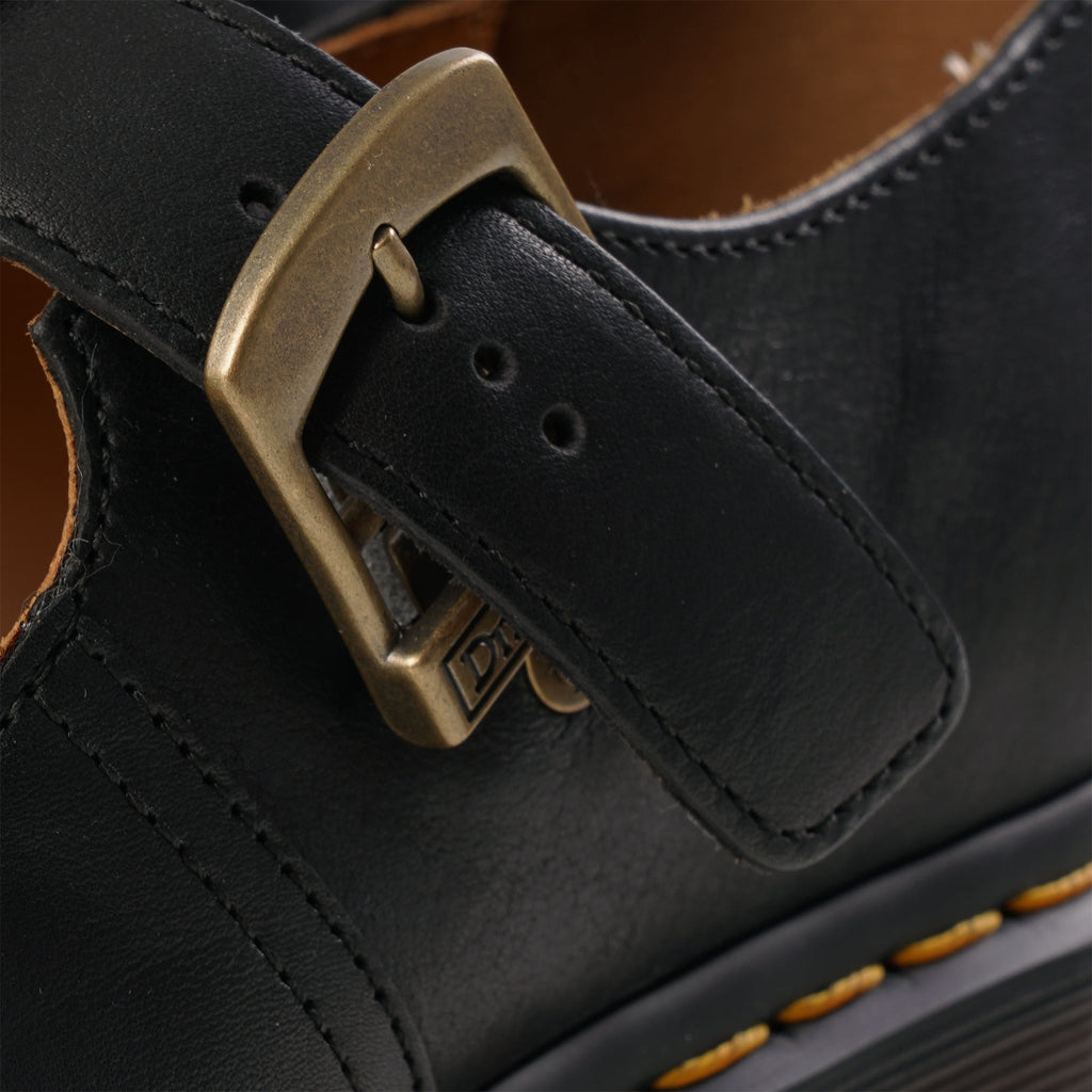 Dr. Martens Womens T-Bar Shoes - Black