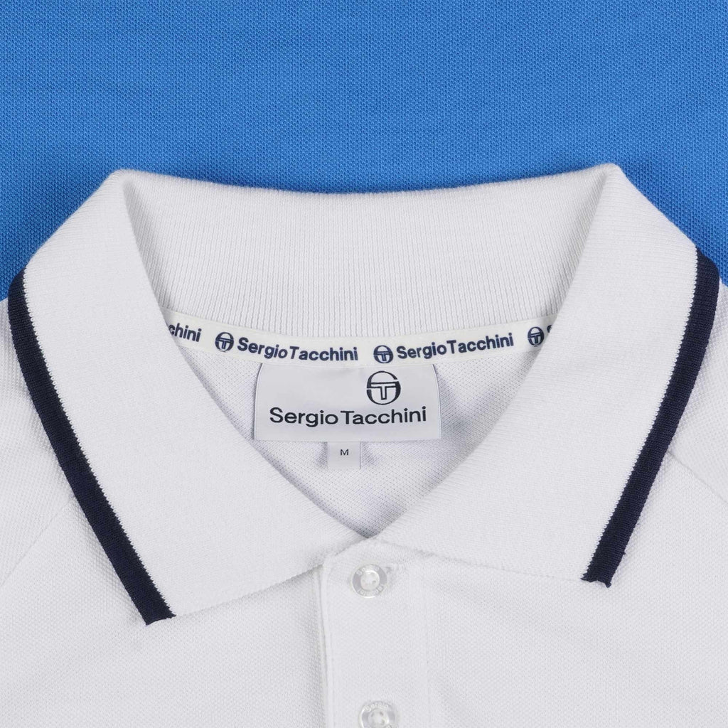 Sergio Tacchini Cambio Polo Shirt - White and Blue