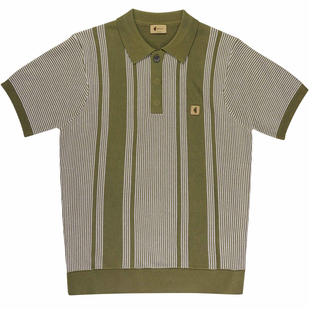 Gabicci Vintage Dante Knitted Polo Shirt - Spruce