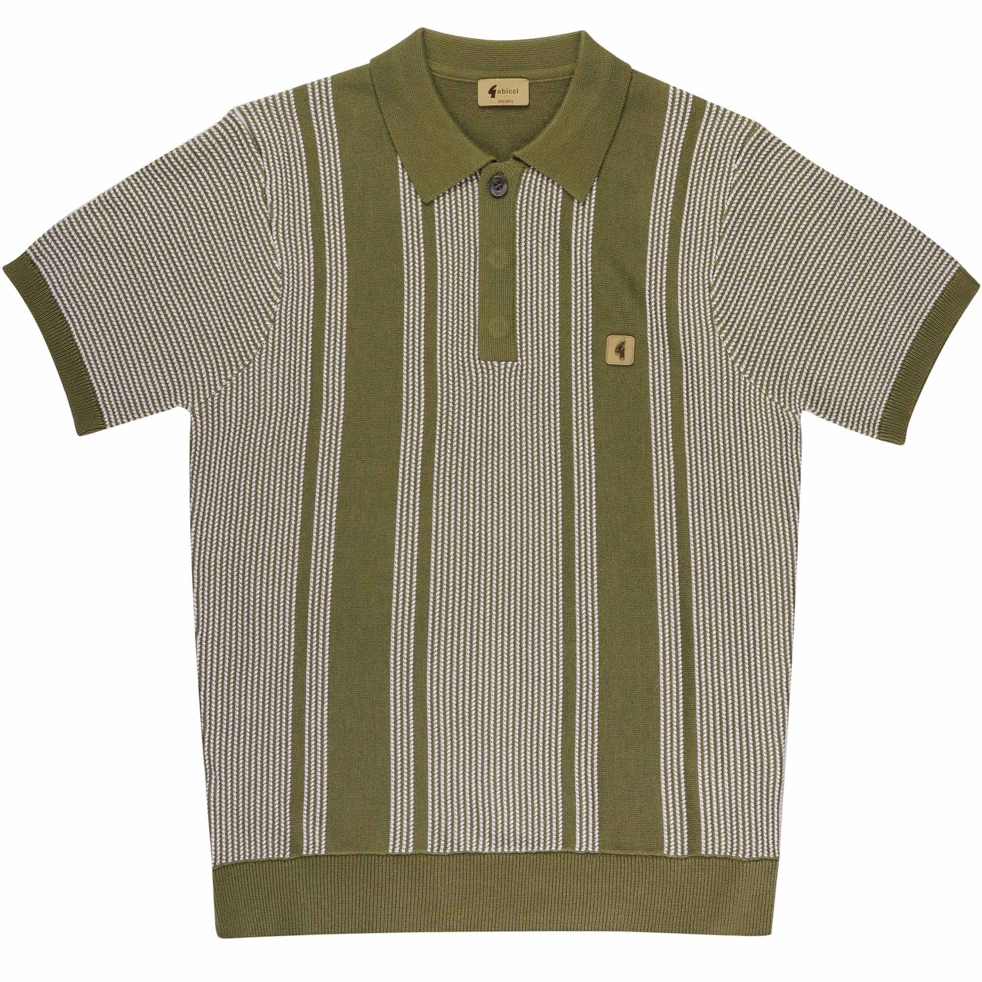 Gabicci Vintage Dante Knitted Polo Shirt - Spruce