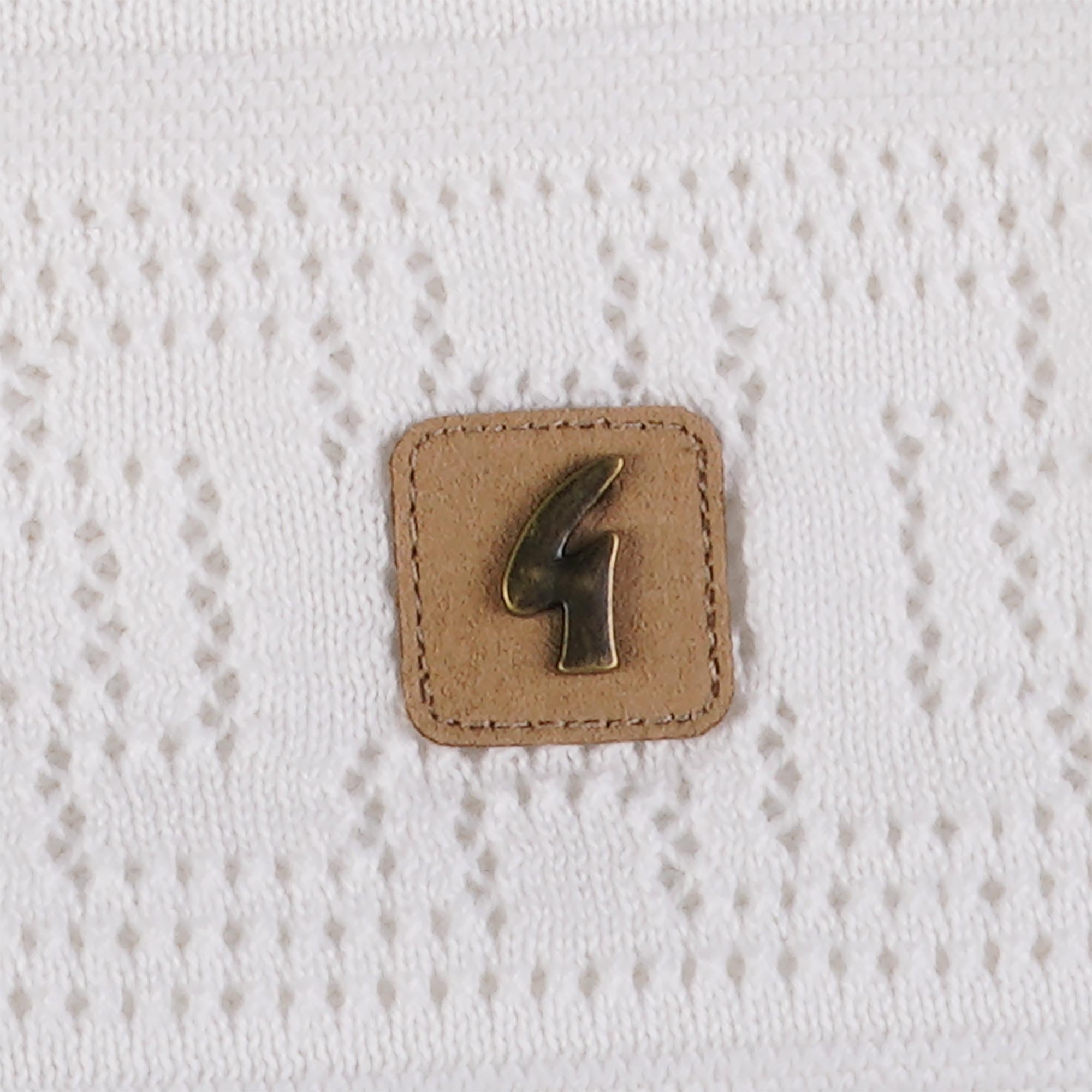 Gabicci Vintage Soul Button Through Polo Shirt - White