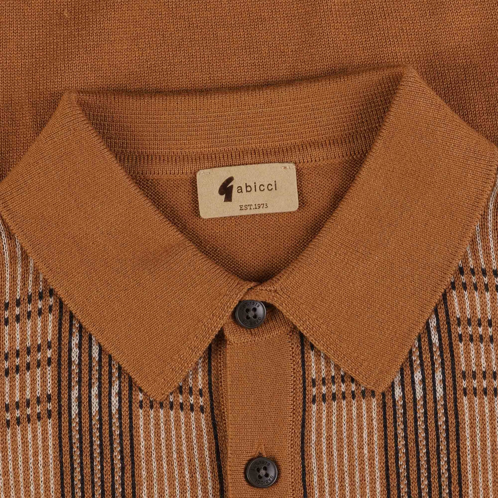 Gabicci Vintage Enrico Polo Shirt - Walnut