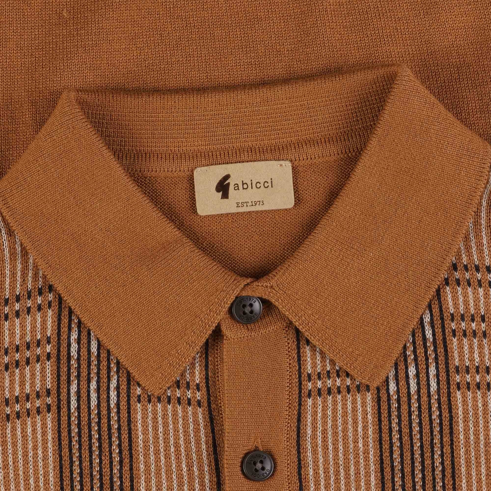 Gabicci Vintage Enrico Polo Shirt - Walnut