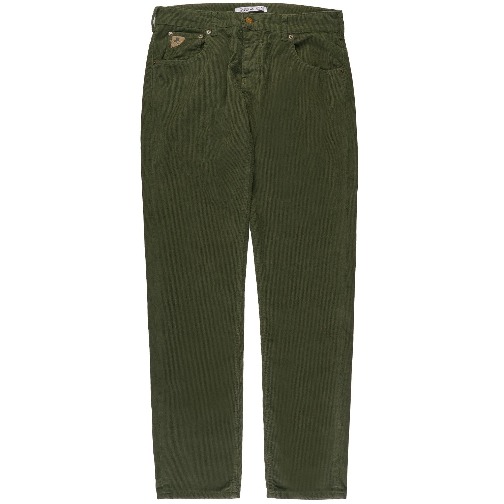 Sierra Thin Cord Trousers - Green Olive