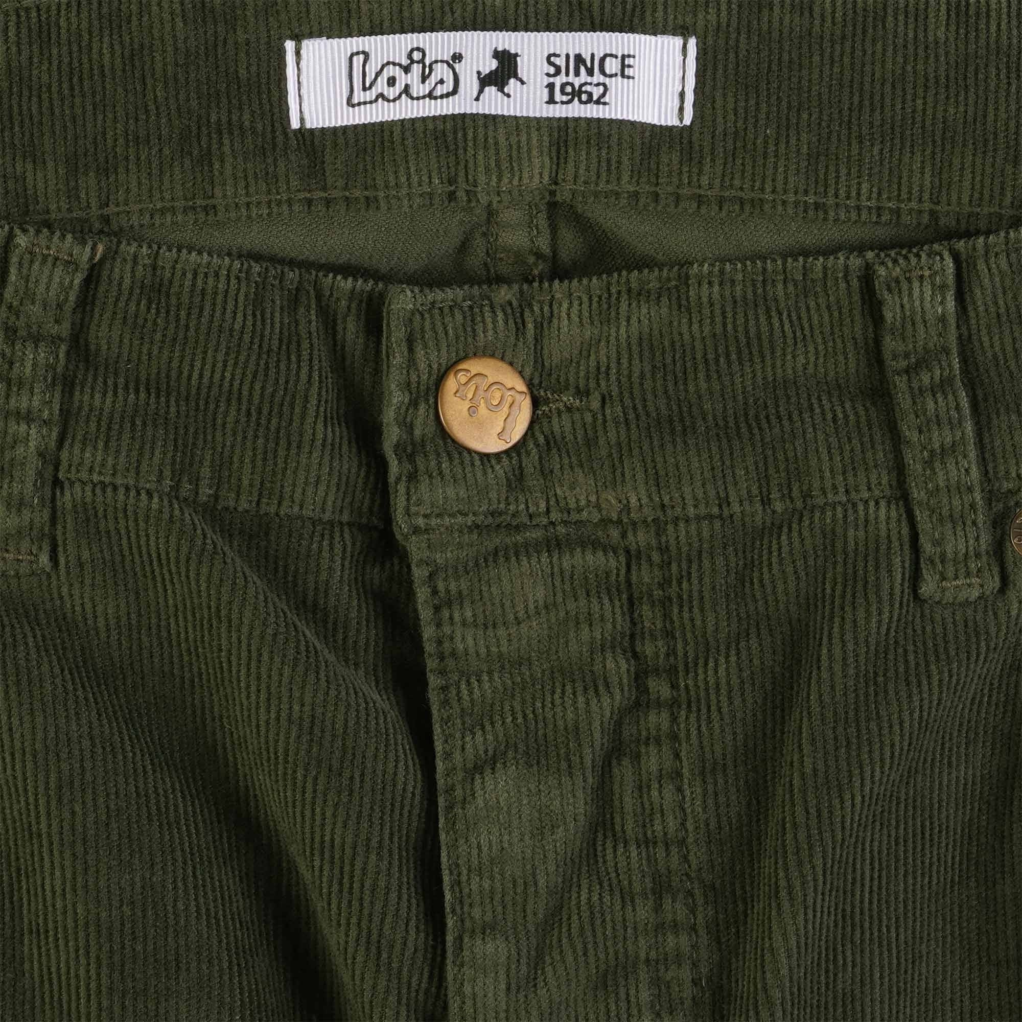 Sierra Thin Cord Trousers - Green Olive