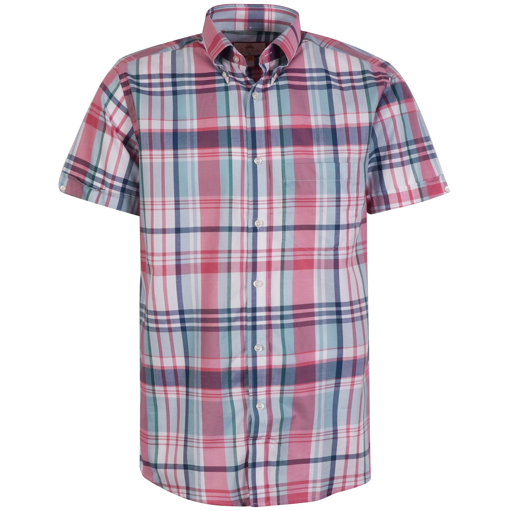 Real Hoxton Checked Short Sleeve Shirt - Pastels