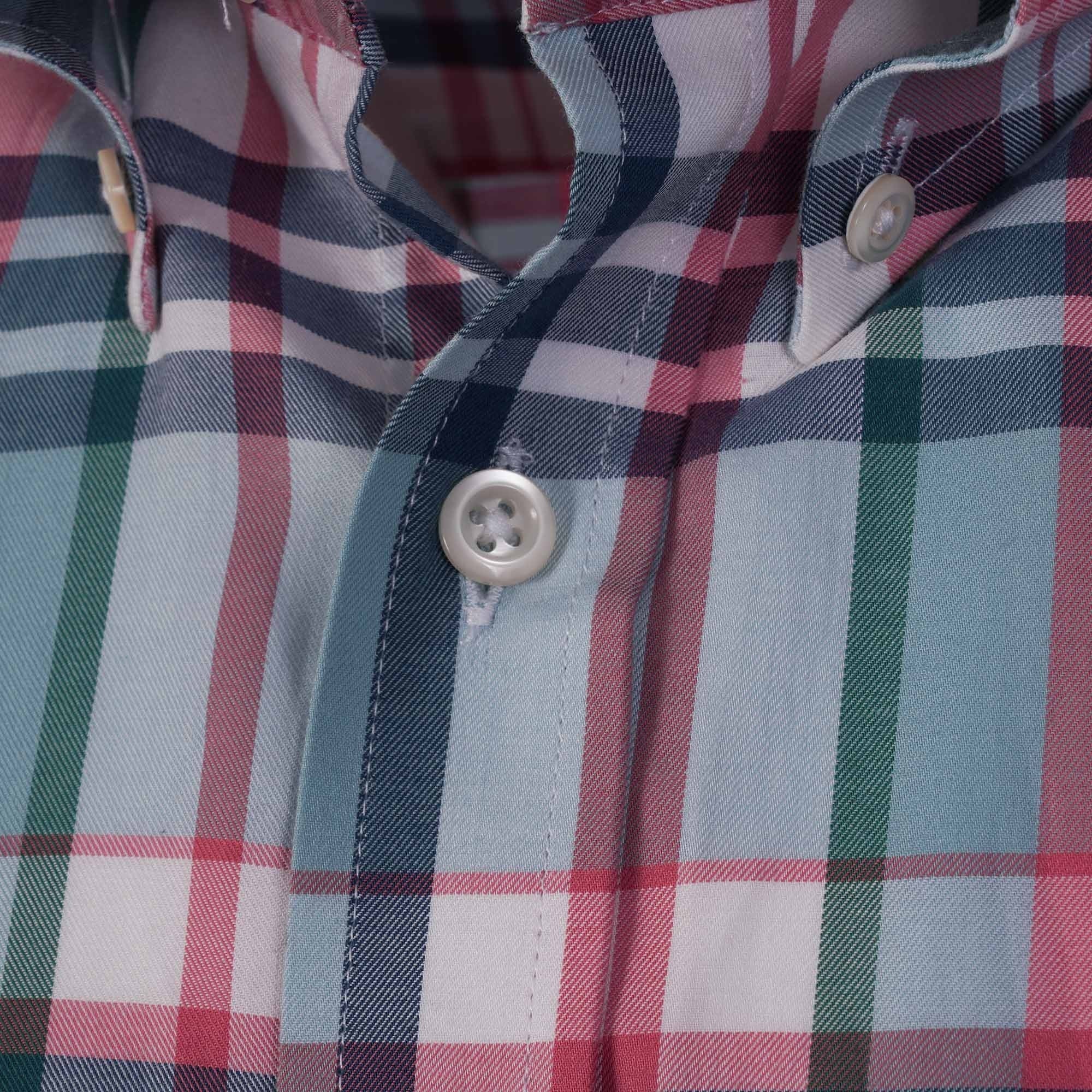 Real Hoxton Checked Short Sleeve Shirt - Pastels