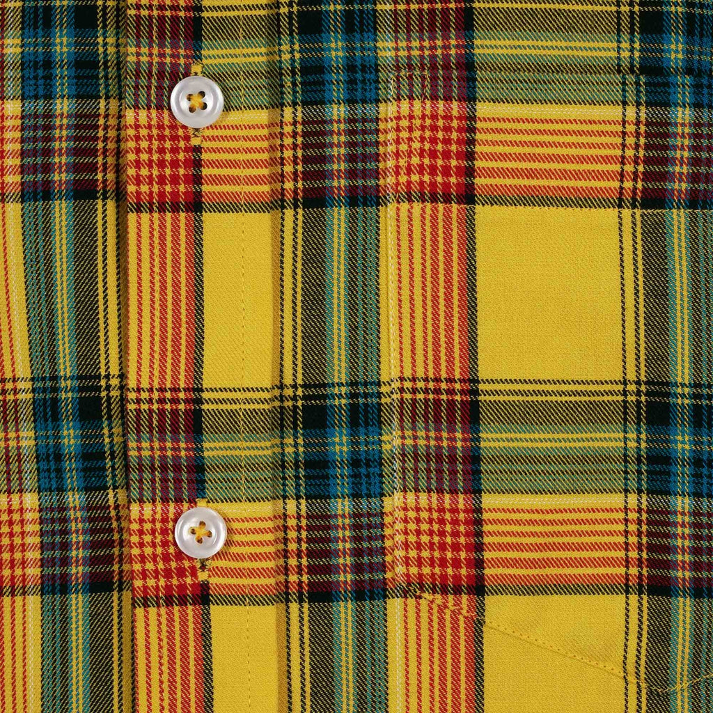 Real Hoxton Checked Short Sleeve Shirt - Pineapple