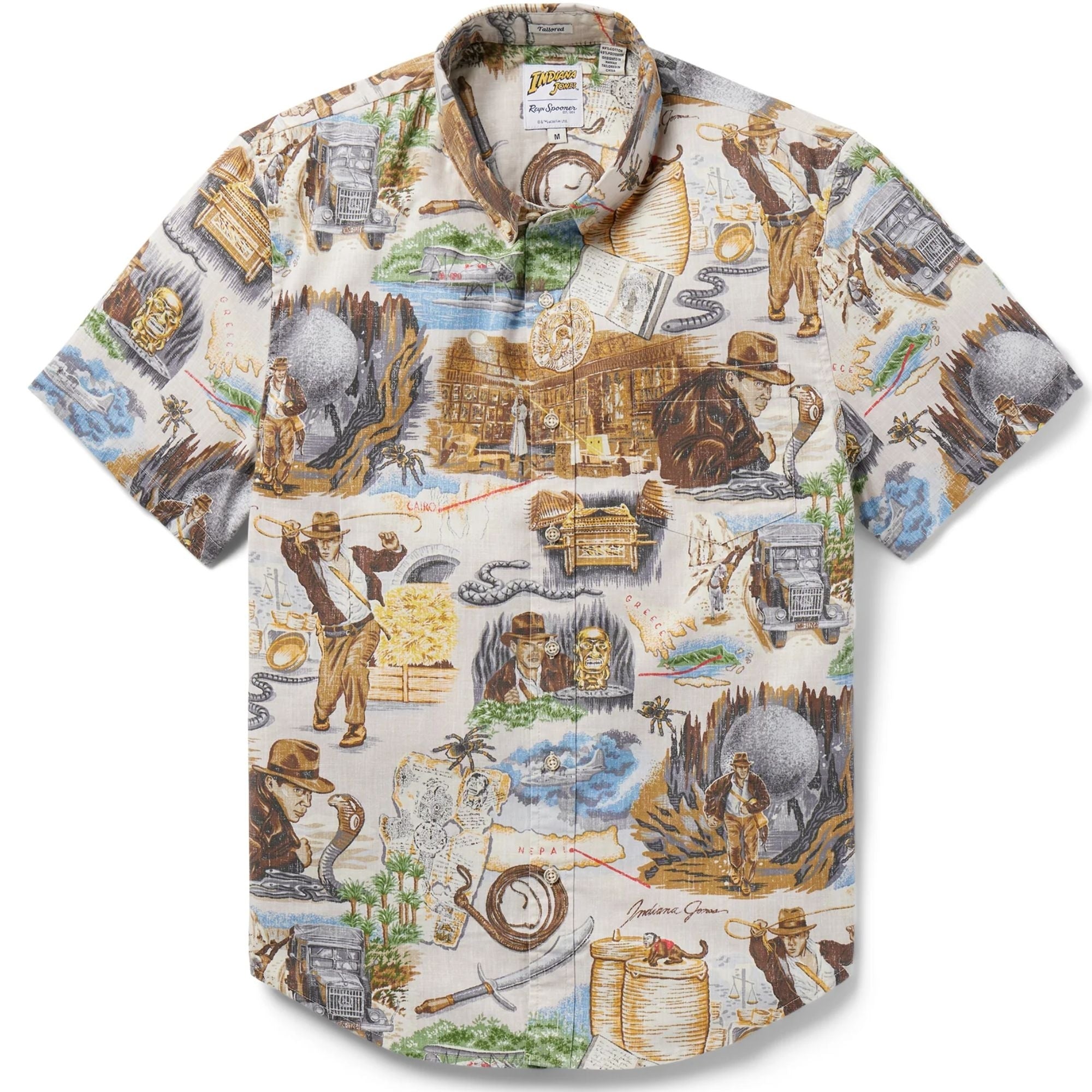 Reyn Spooner Raiders Of The Lost Ark Shirt - Stone