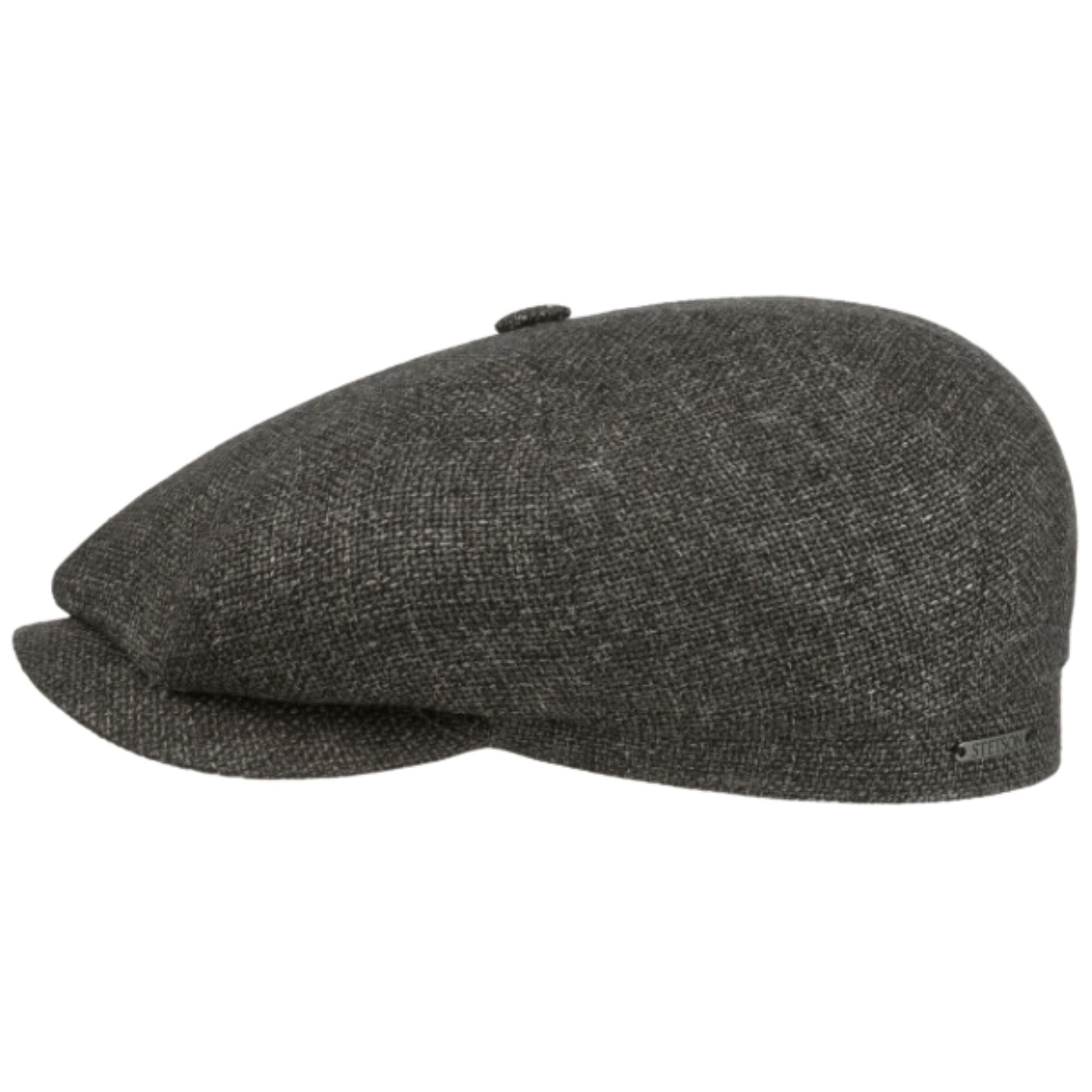Stetson Hats Hatteras Ellington Flat Cap - Dark Grey