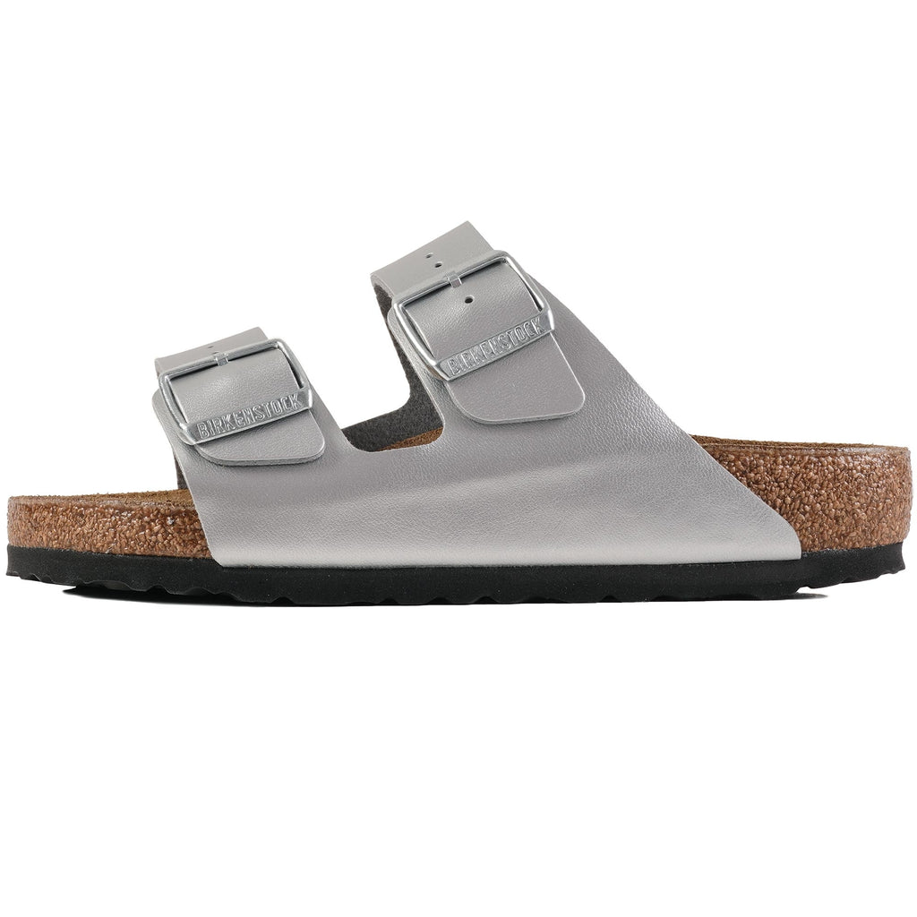 Birkenstock Womens Arizona Birko Flor - Silver