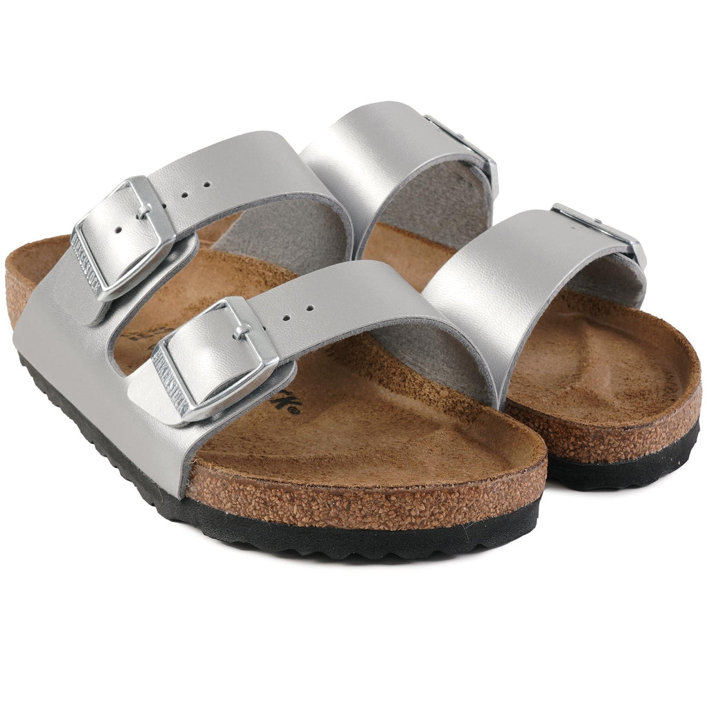 Birkenstock Womens Arizona Birko Flor - Silver