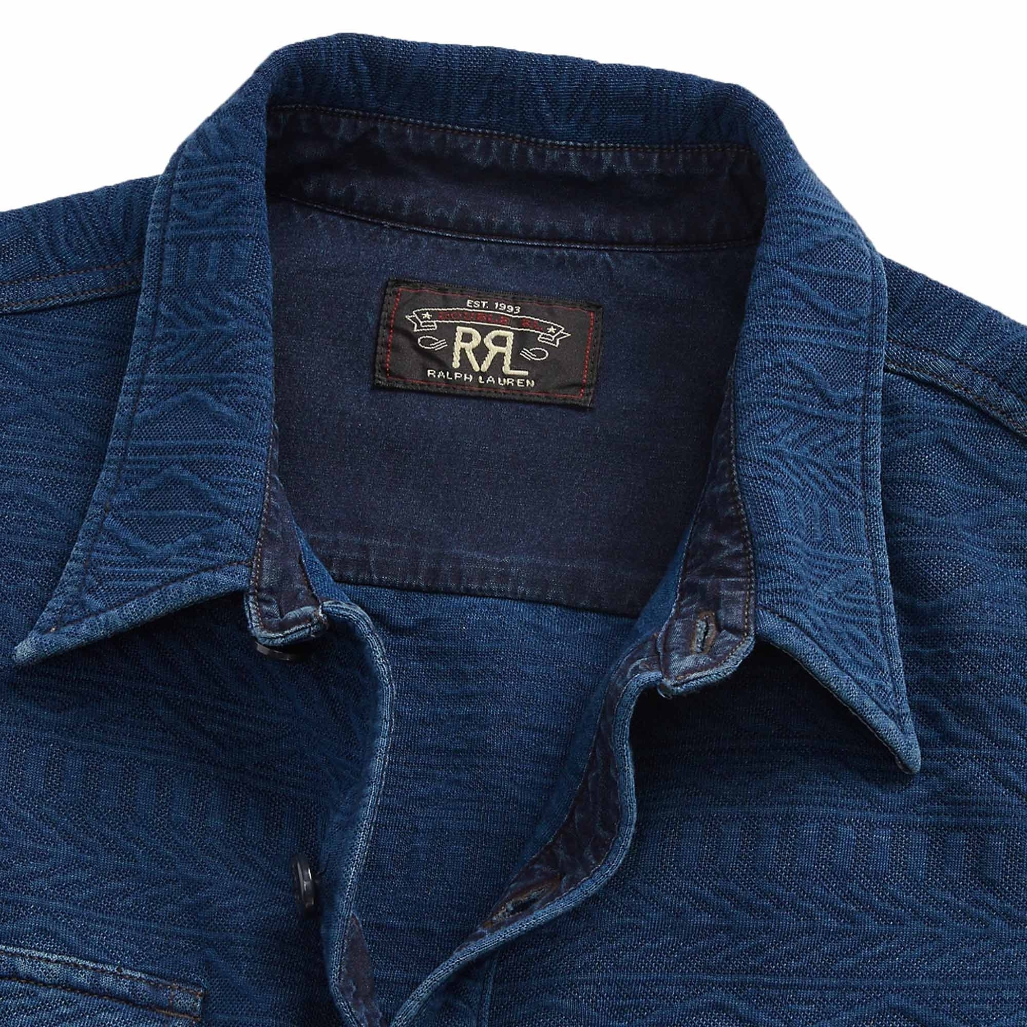 RRL by Ralph Lauren Guernsey-Patterned Jacquard Workshirt - Indigo
