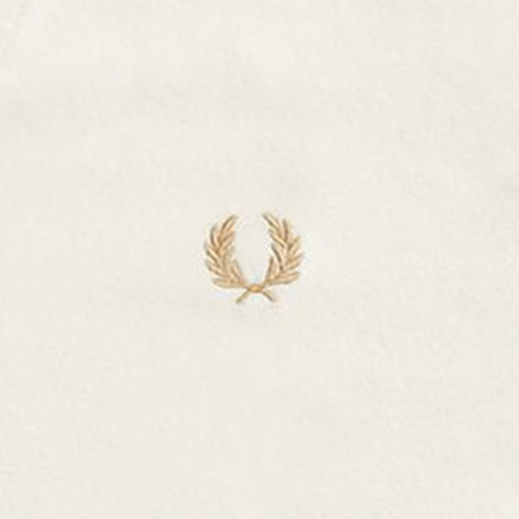Fred Perry Open Collar Towelling Polo Shirt - Ecru