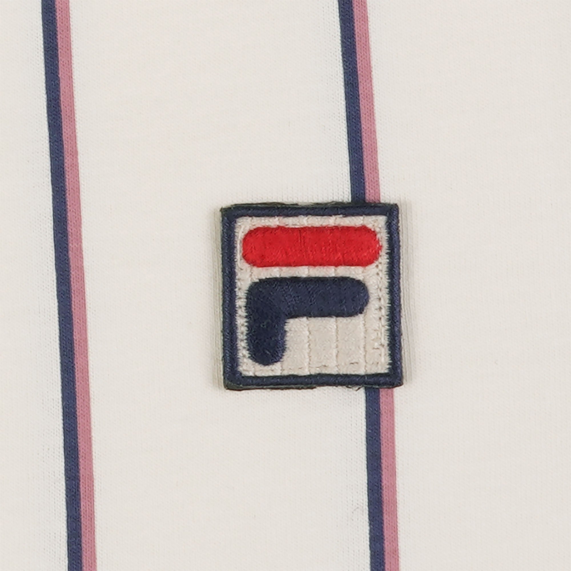 Fila Vintage Brett Double Stripe Polo Shirt - Gardenia