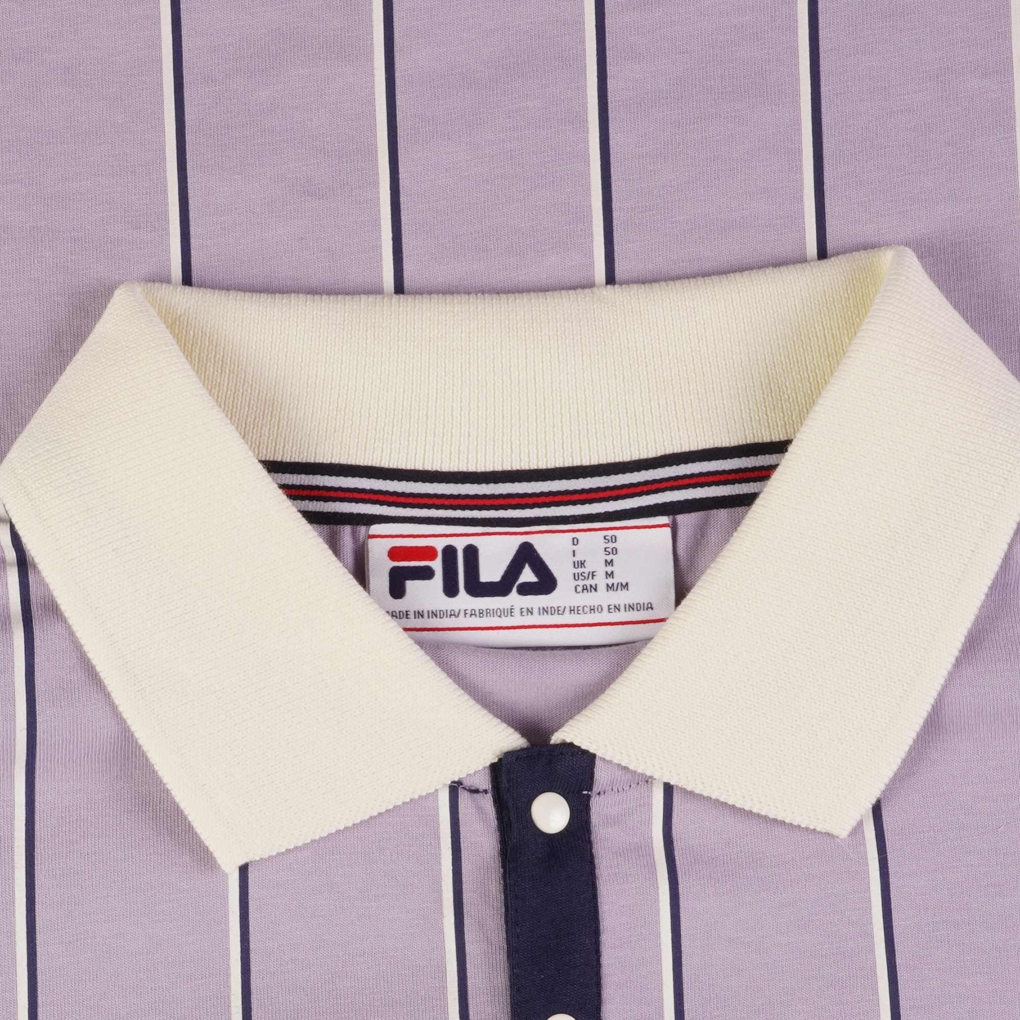 Fila Vintage Brett Double Stripe Polo Shirt - Wisteria