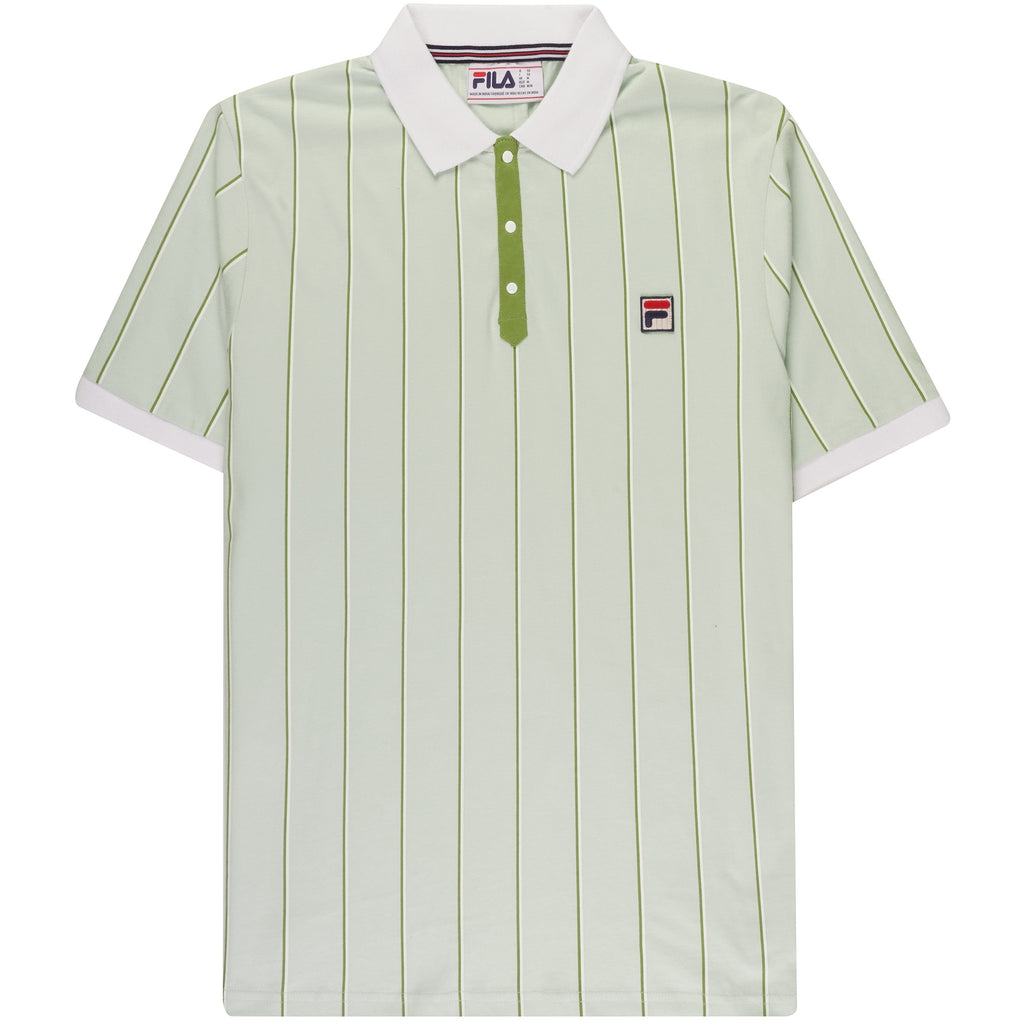 Fila Vintage Brett Double Stripe Polo Shirt - Surf