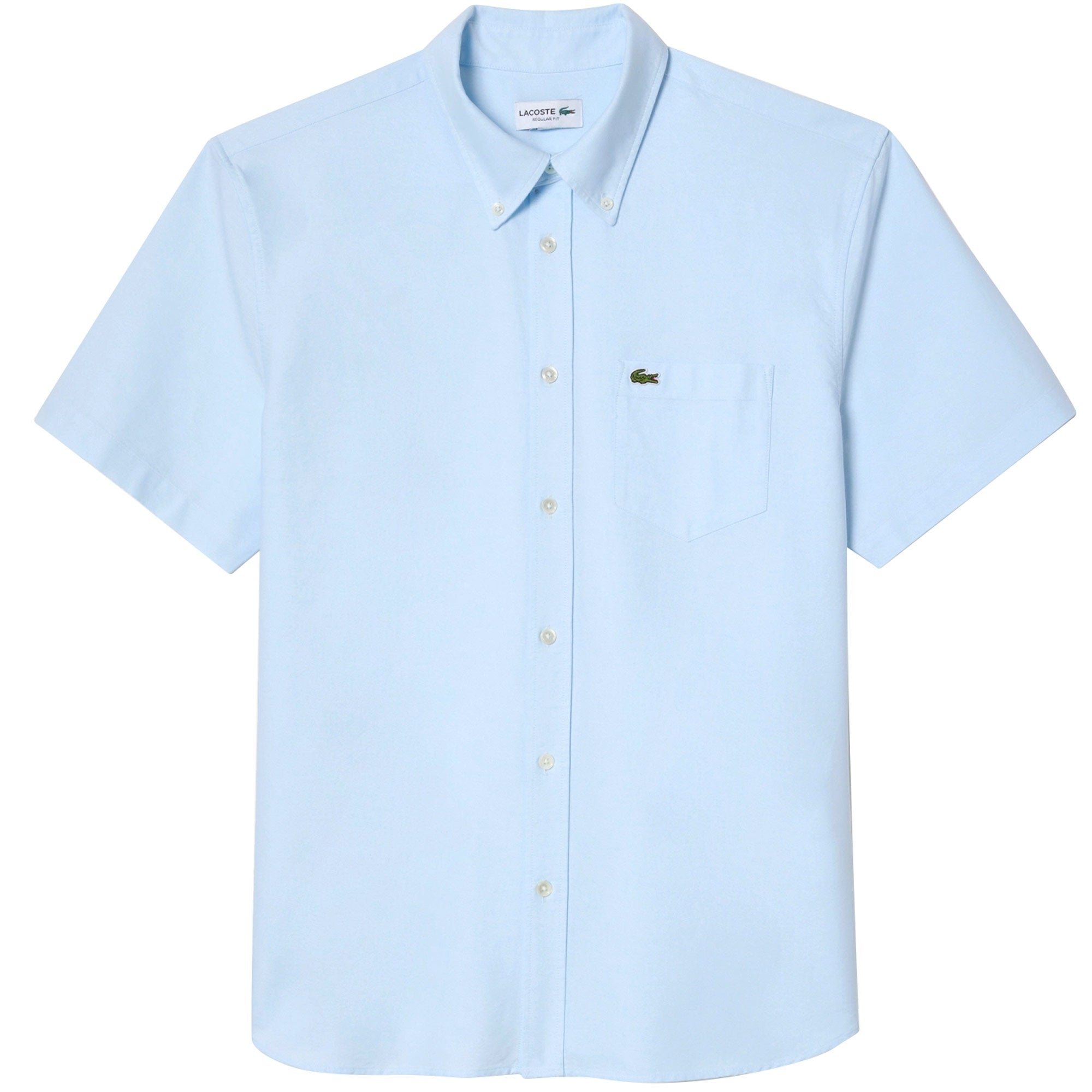 Lacoste Short Sleeve Oxford Shirt - Blue