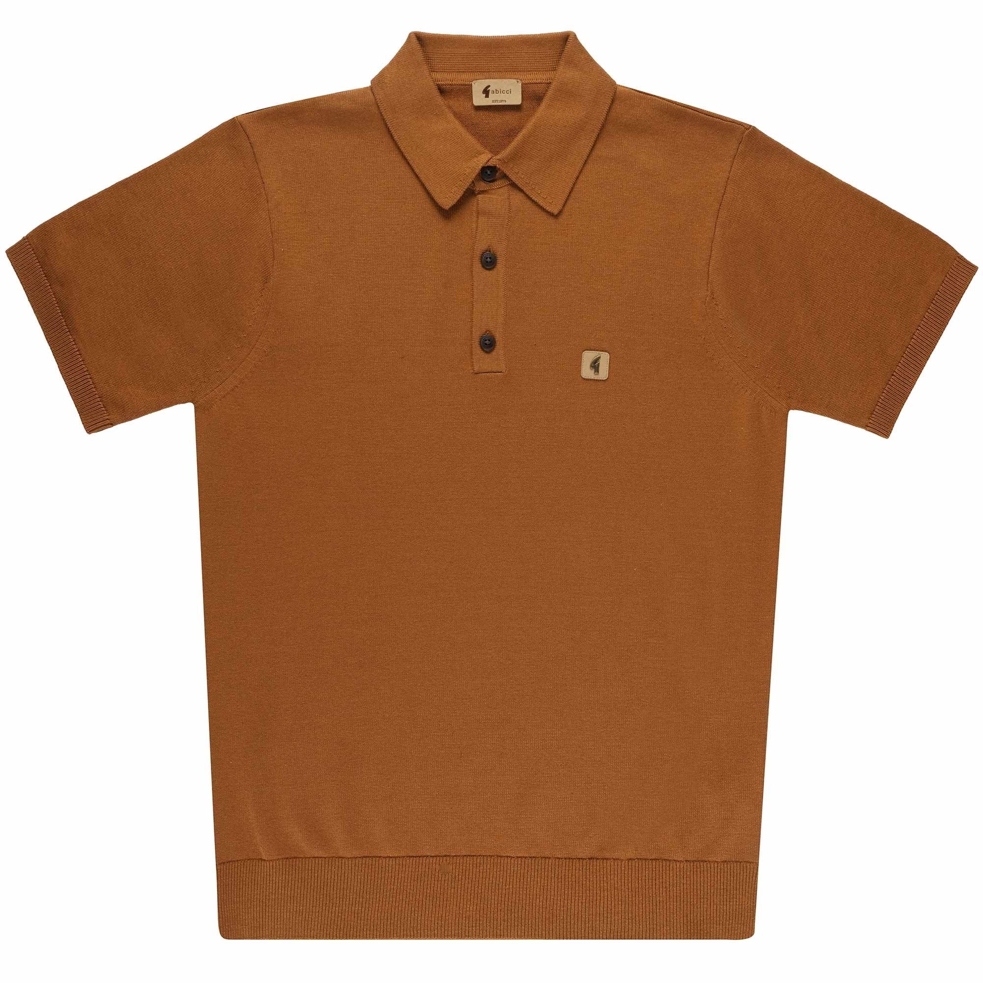 Gabicci Vintage Jackson Polo Shirt - Walnut