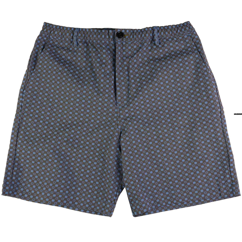 Paul Smith Cross-Stitch Cotton Shorts - Grey Blue