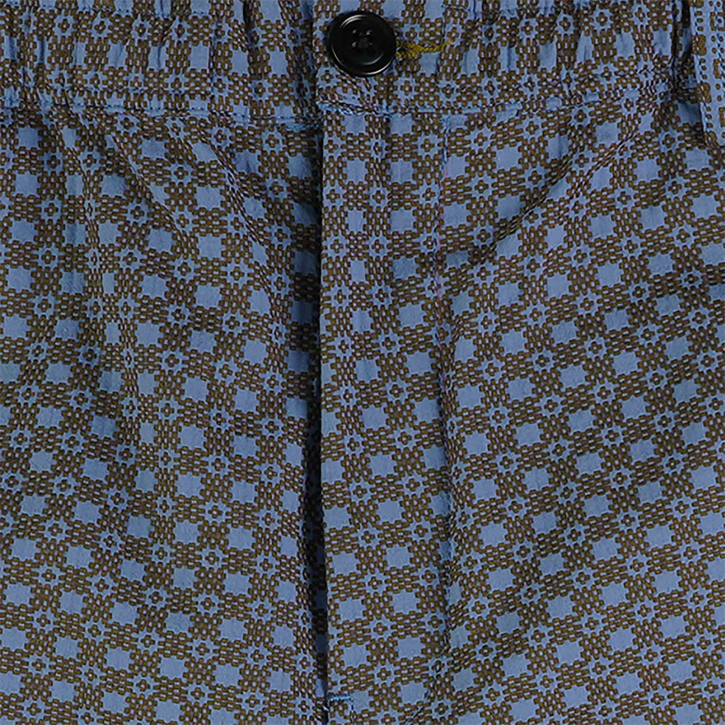 Paul Smith Cross-Stitch Cotton Shorts - Grey Blue
