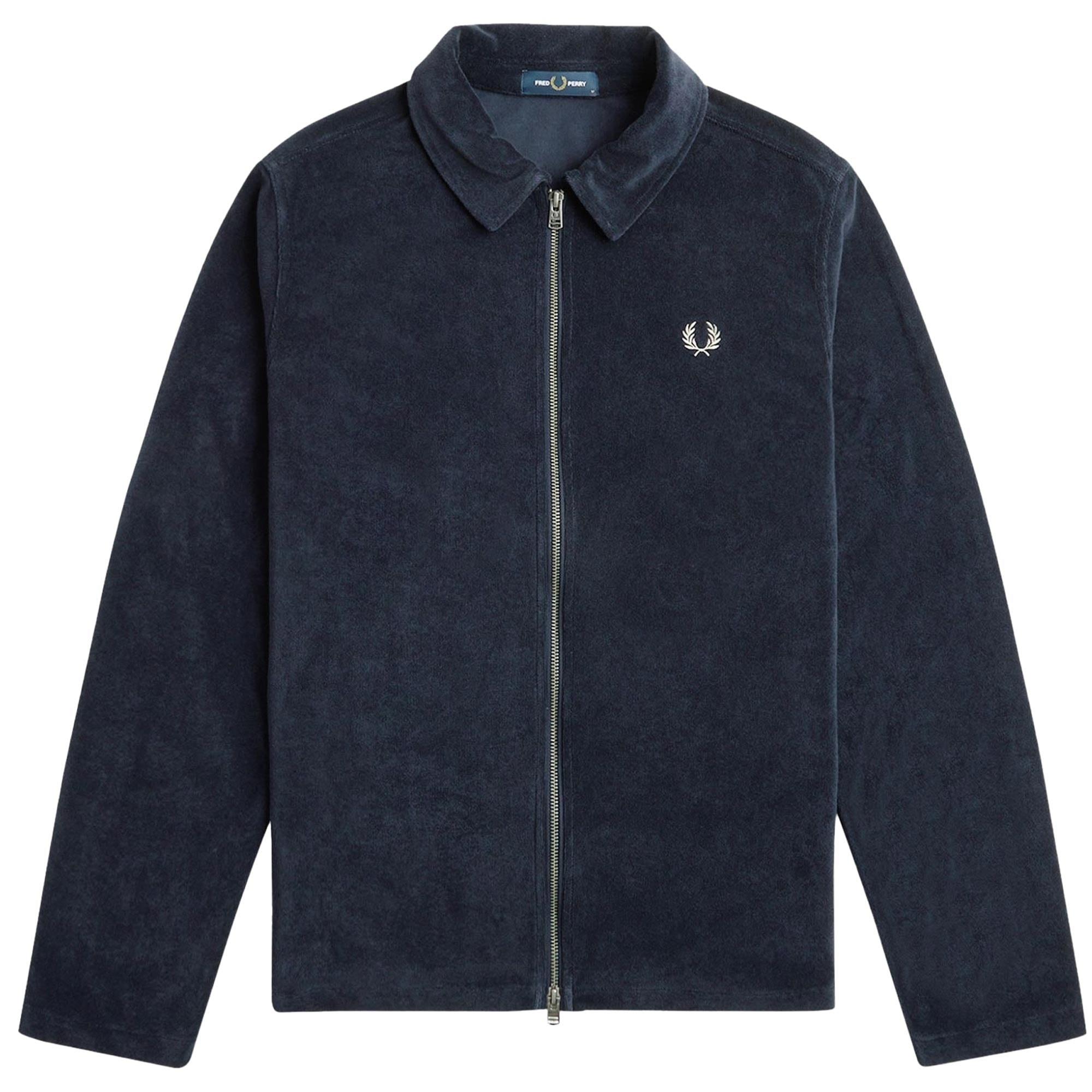 Fred Perry Towelling Overshirt - Navy