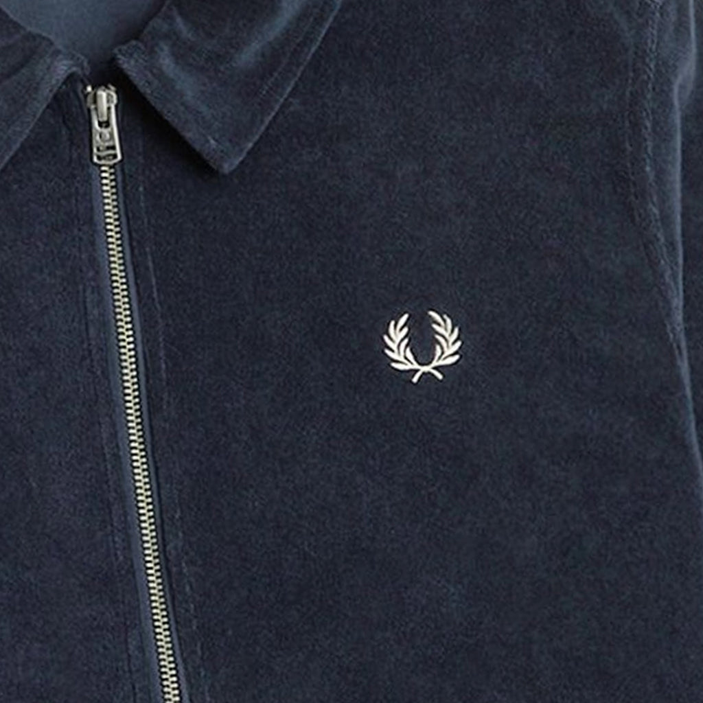 Fred Perry Towelling Overshirt - Navy