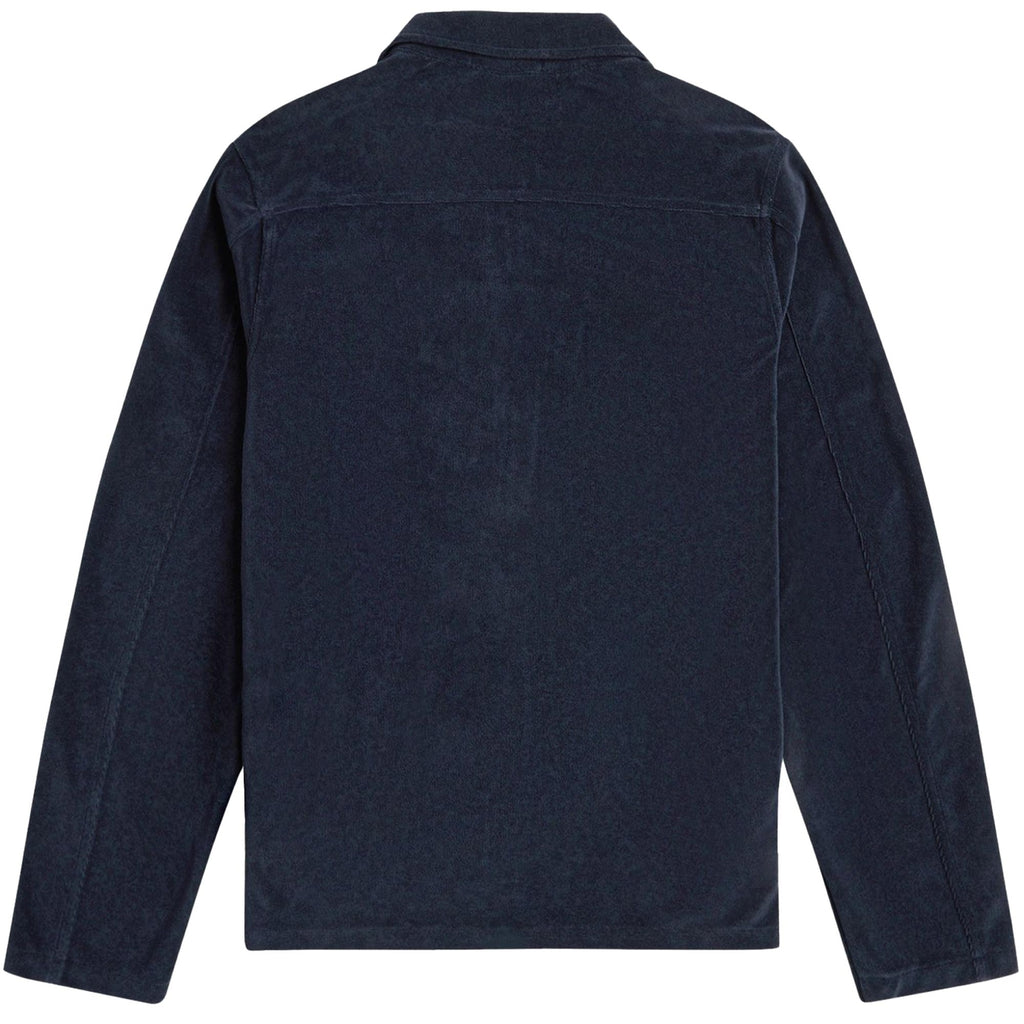 Fred Perry Towelling Overshirt - Navy