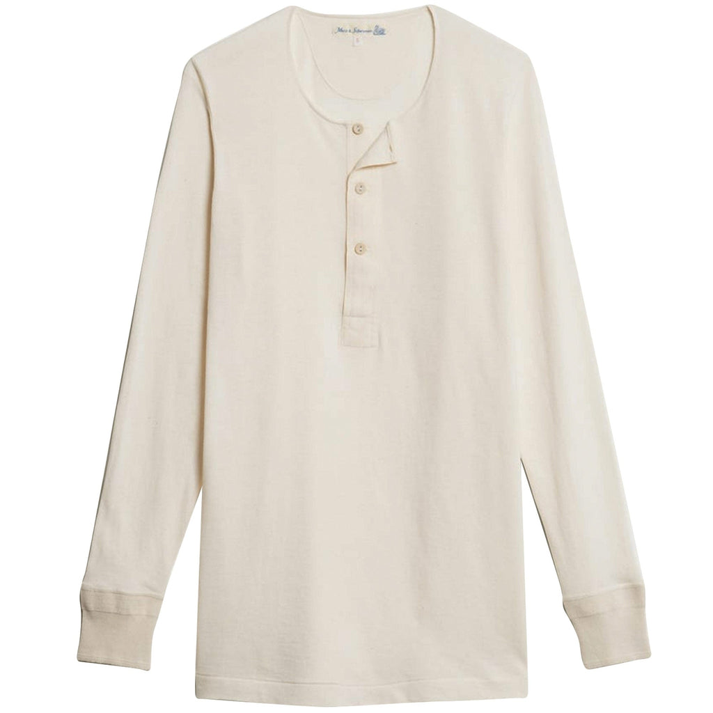 Button Facing Long Sleeve T-Shirt - Nature
