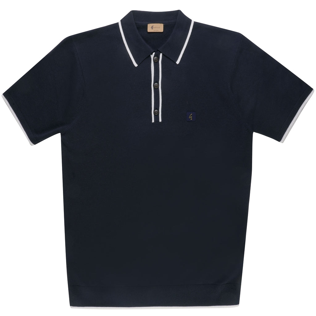 Gabicci Vintage Lineker Polo Shirt - Navy
