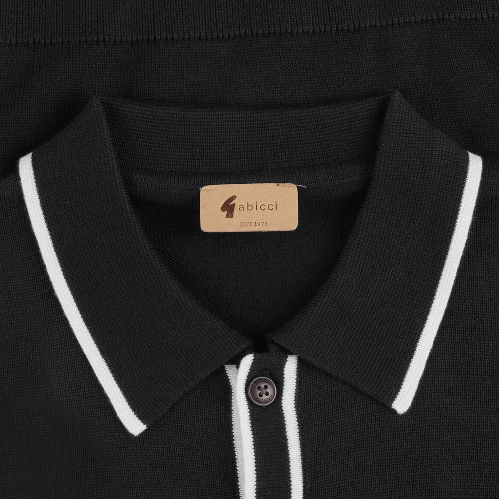 Gabicci Vintage Lineker Polo Shirt - Black