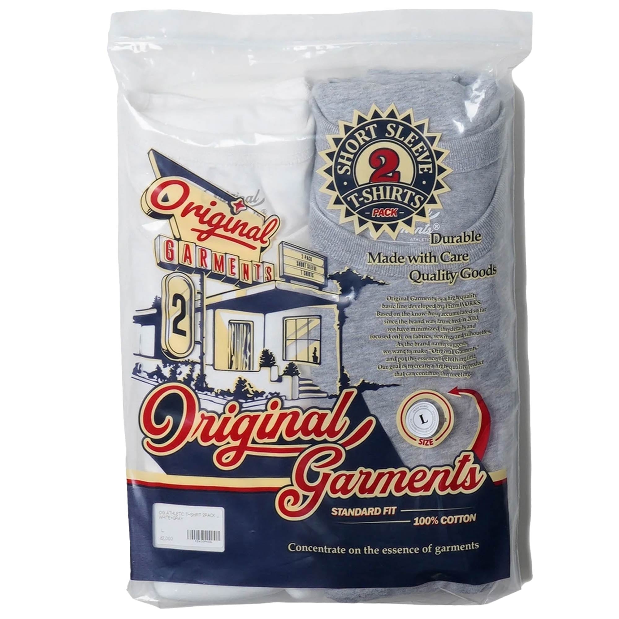 2 Pack OG Athletic T-Shirts - White and Grey