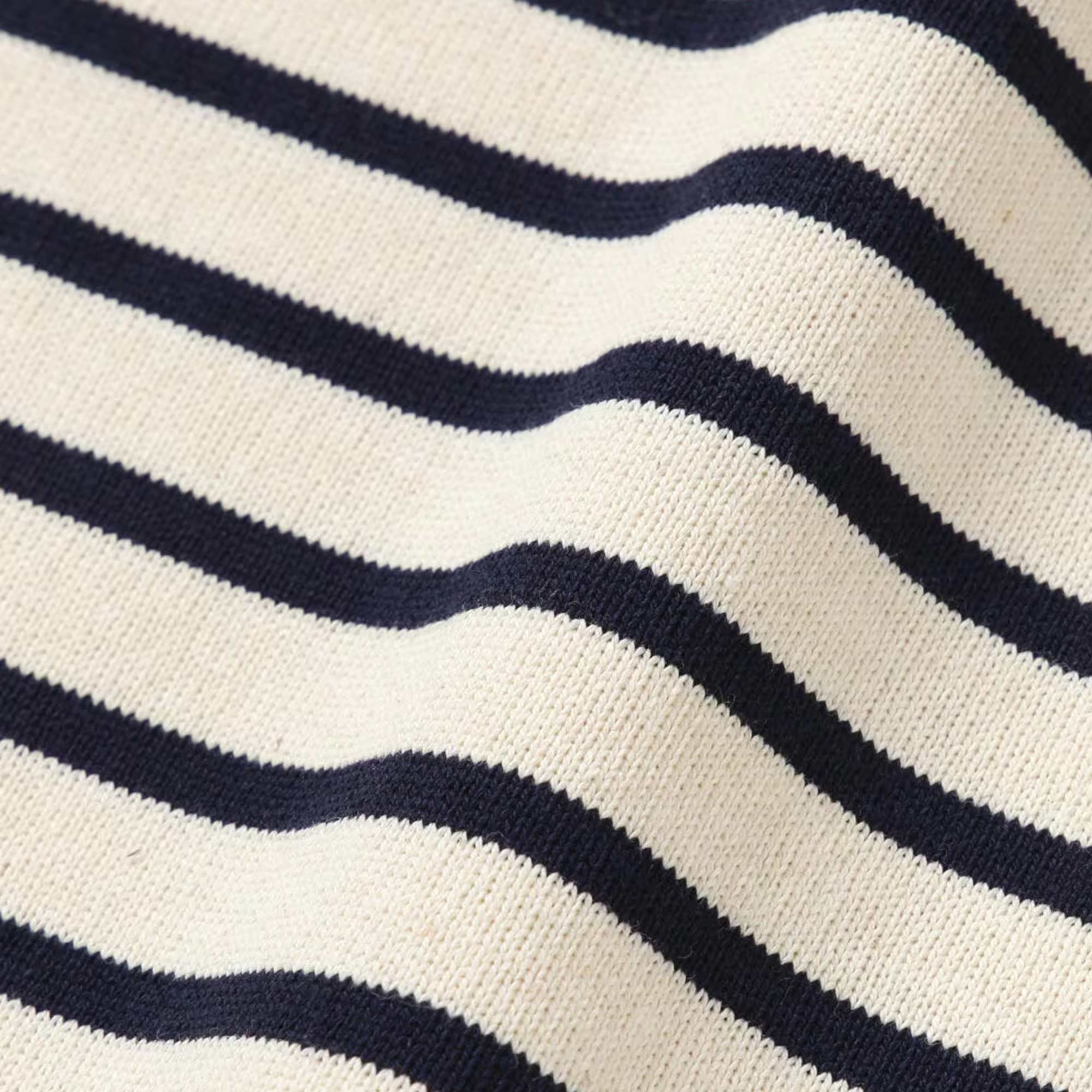 And Wander Striped Short Sleeve Pocket T-Shirt - Off White