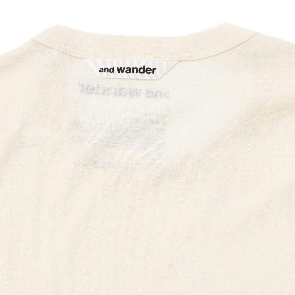 And Wander Merino Base Short Sleeve T-Shirt - Off White