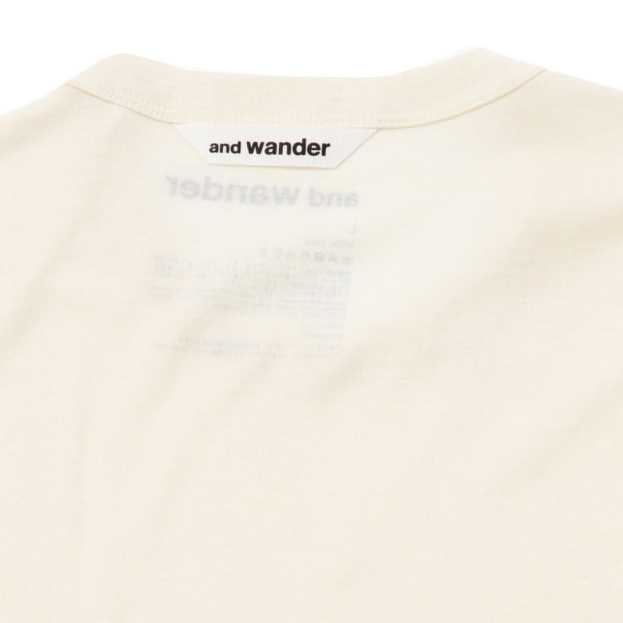 And Wander Merino Base Short Sleeve T-Shirt - Off White