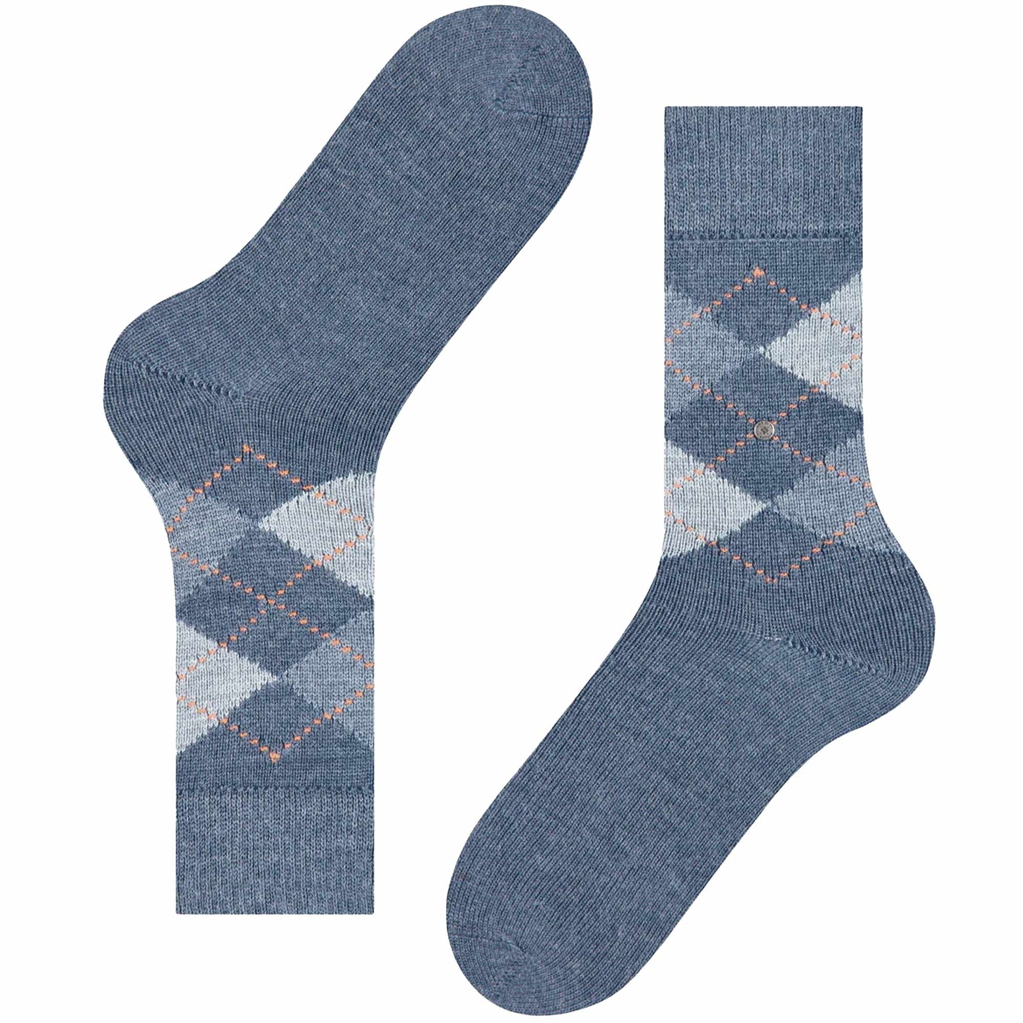 Burlington Socks Preston Socks - Argyle blue