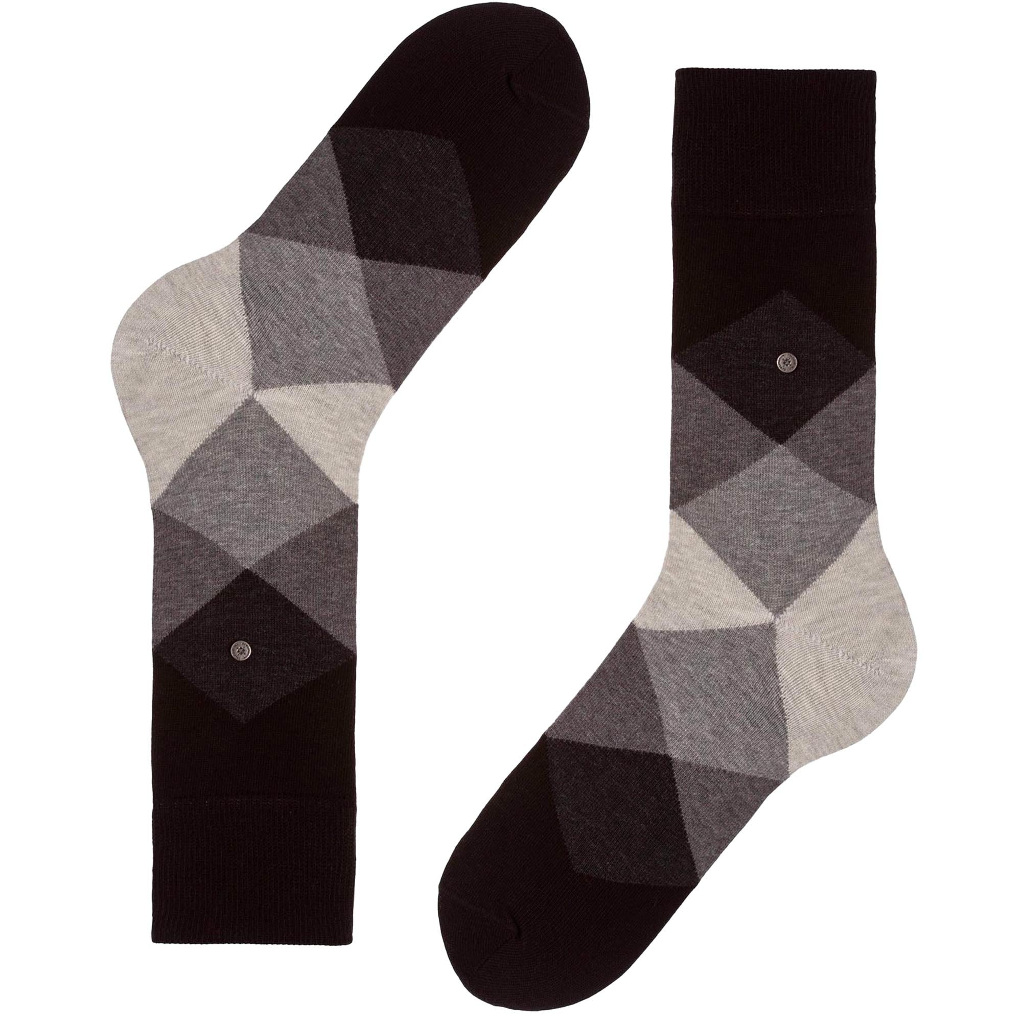 Burlington Socks Clyde Socks - Black and Grey