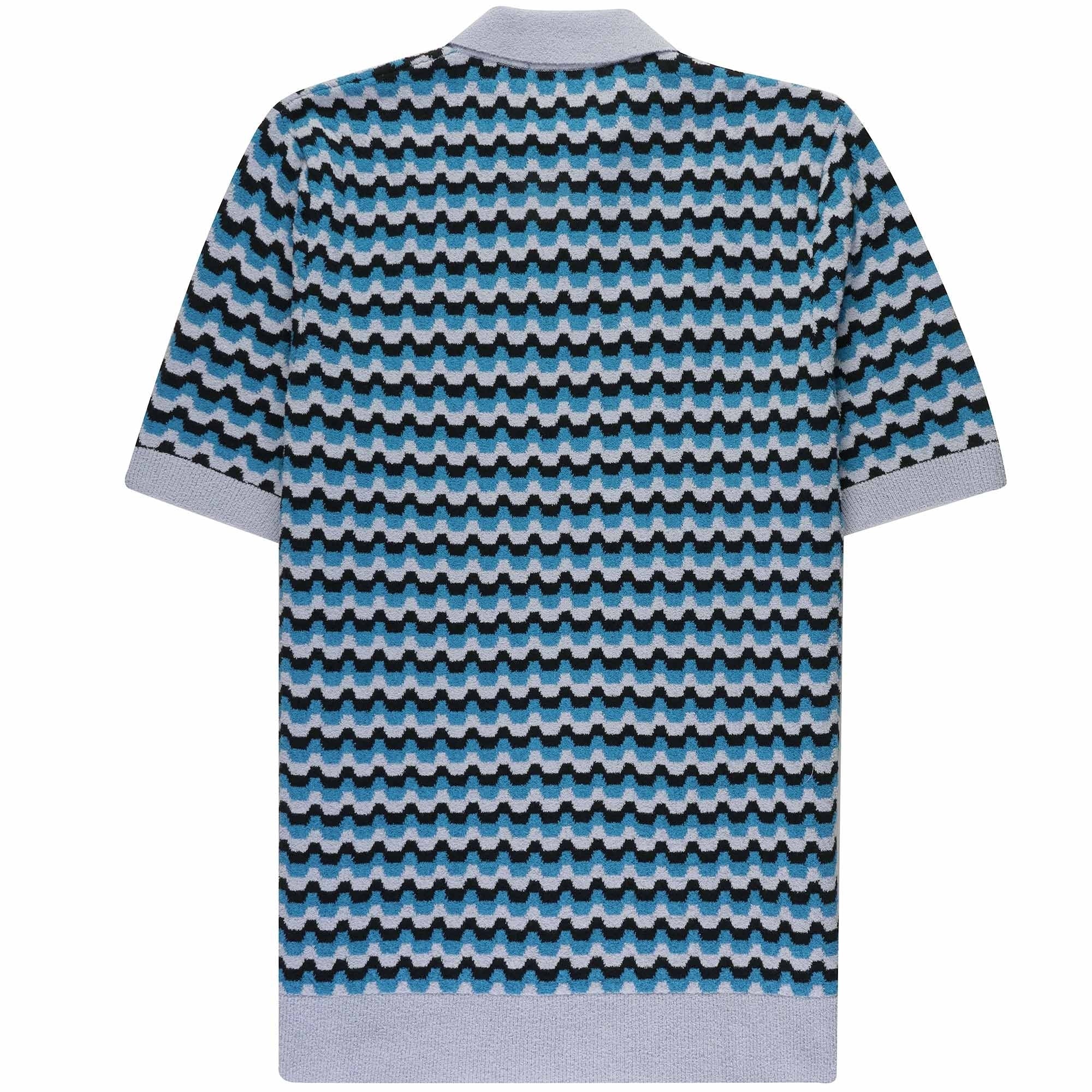 Fred Perry Boucle Jacquard Knitted Shirt - Light Smoke