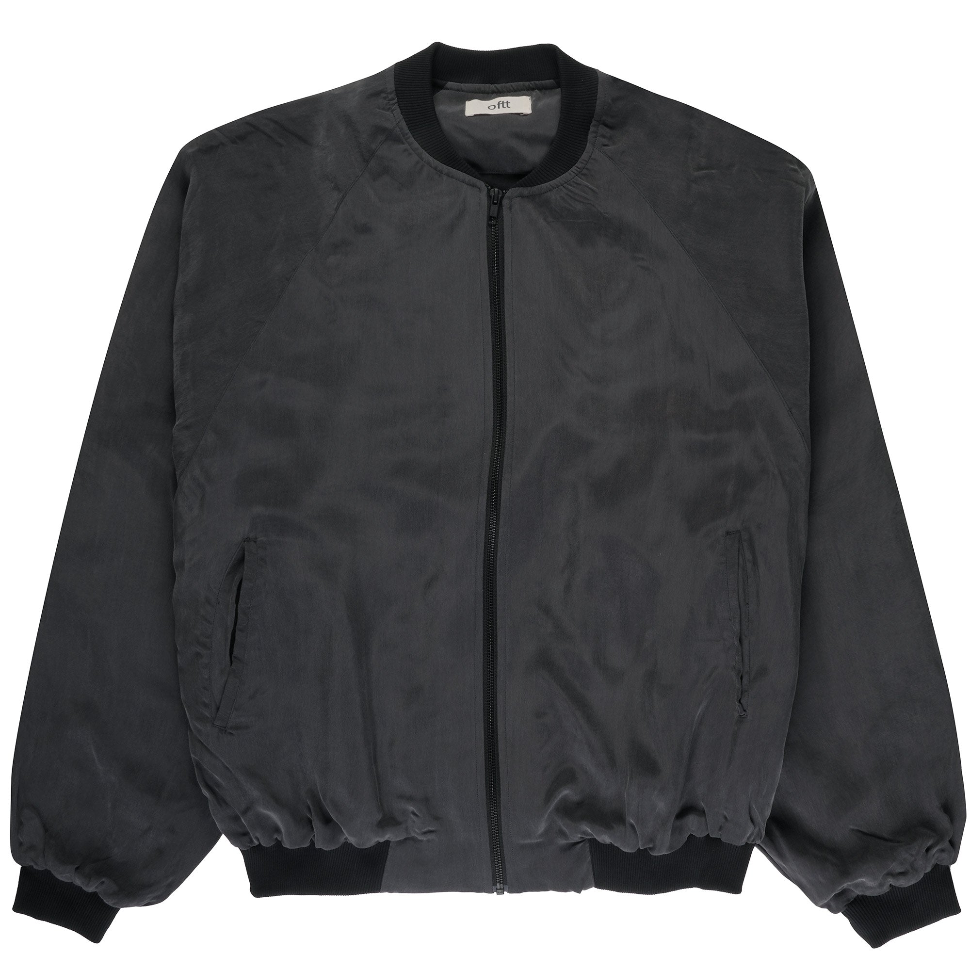 Oftt Vegan Silk Bomber jacket - Faded Charcoal