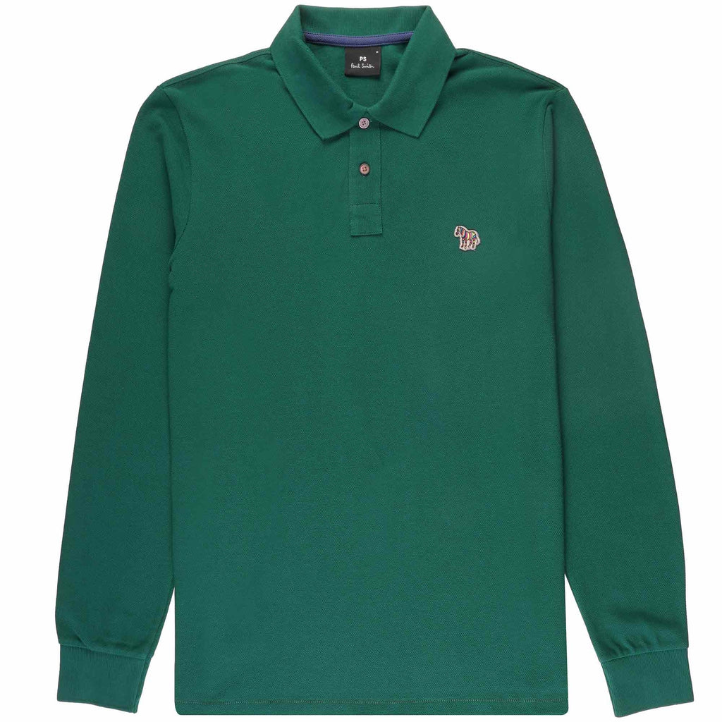 Paul Smith Long Sleeve Regular Fit Polo - Teal