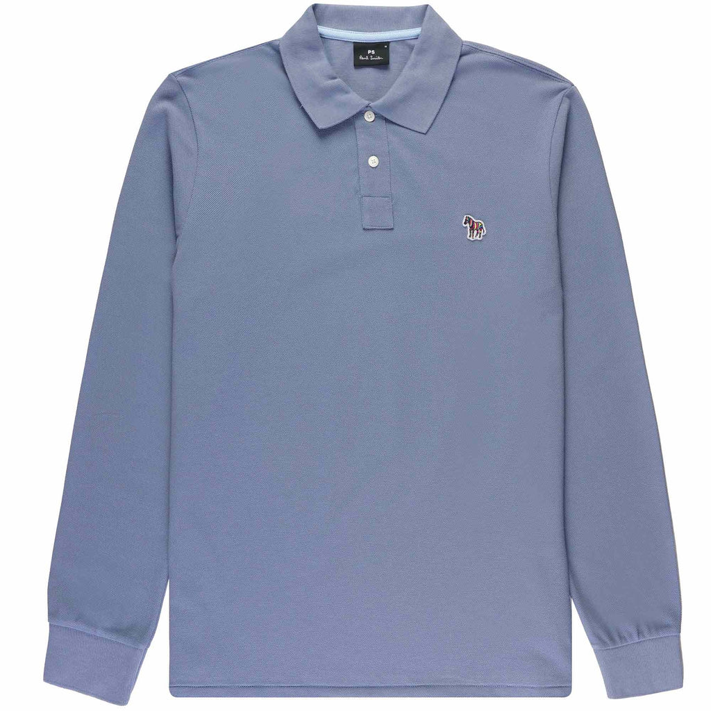 Paul Smith Long Sleeve Regular Fit Polo - Light Blue