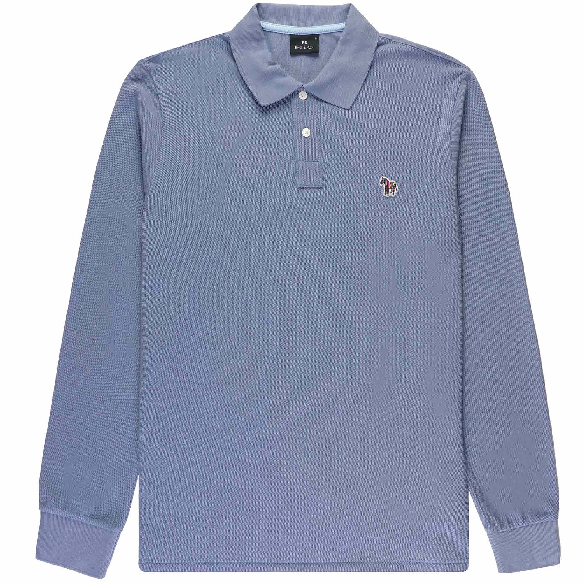 Paul Smith Long Sleeve Regular Fit Polo - Light Blue