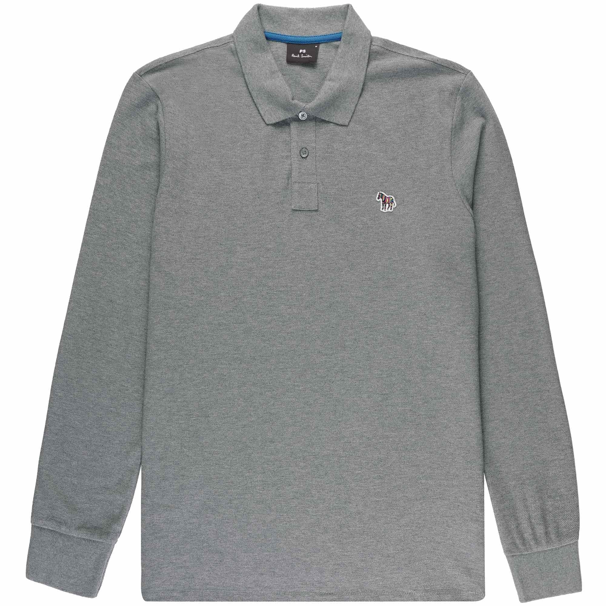 Paul Smith Long Sleeve Regular Fit Polo - Grey