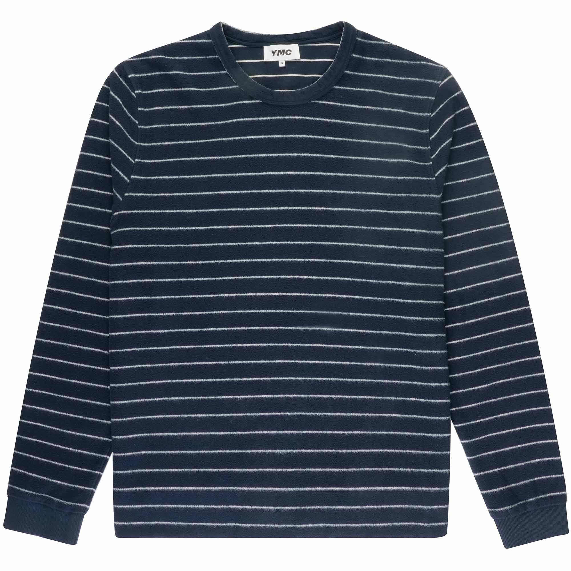 YMC Earth X Sweatshirt - Navy and White