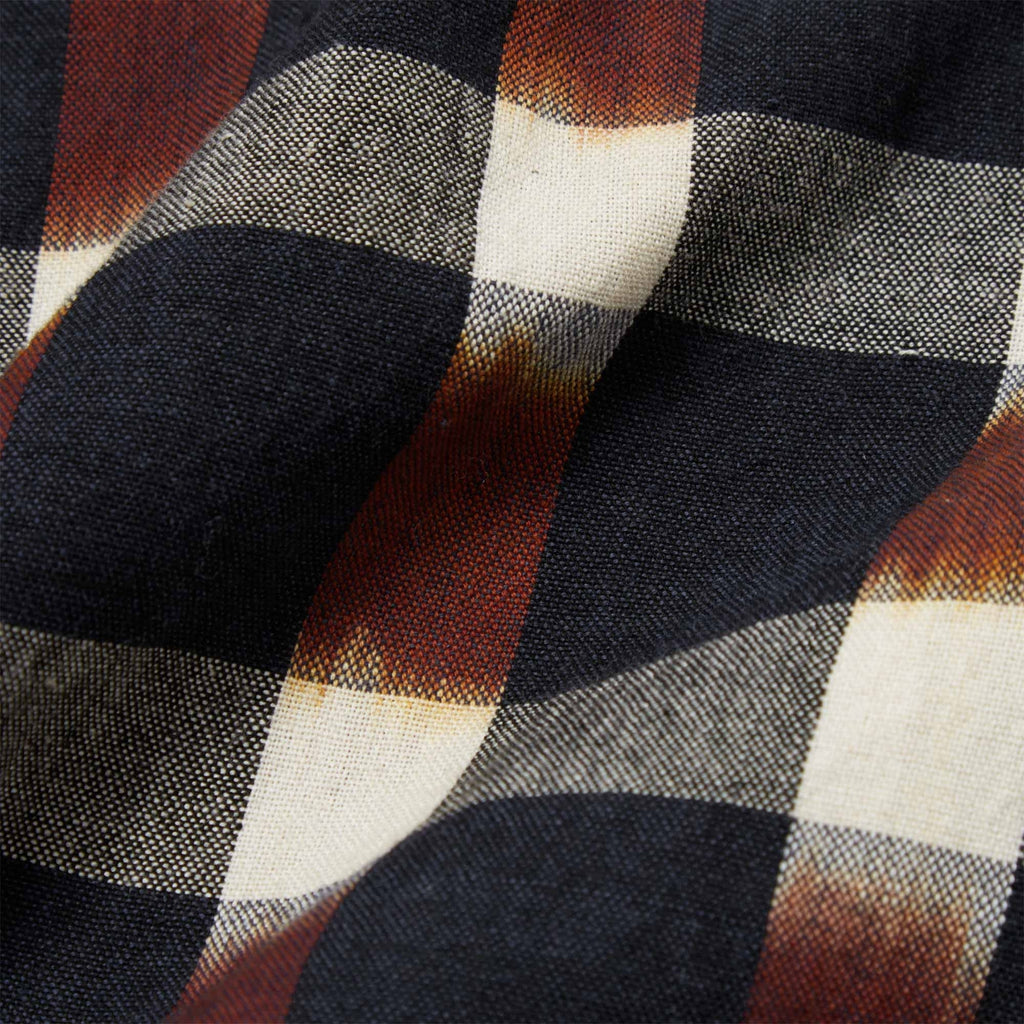 Universal Works Long Sleeve Utility Shirt - Navy Brown