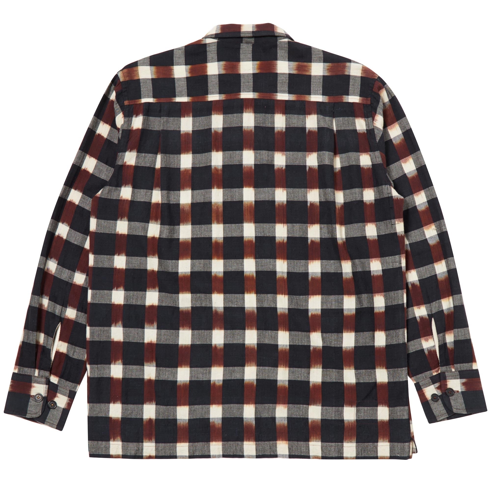 Universal Works Long Sleeve Utility Shirt - Navy Brown