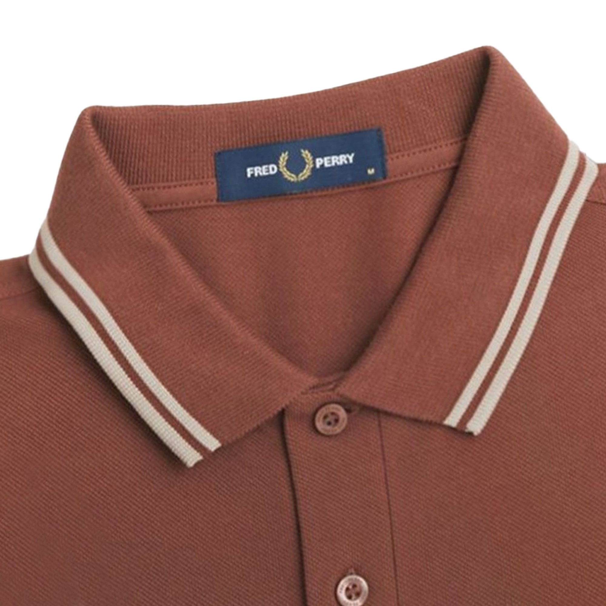 Fred Perry M3600 Twin Tipped Polo Shirt - Whiskey Brown